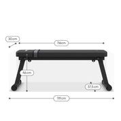 Zipro klappbare Trainingsbank Plank, Flachbank mit Tragegurt und Befestigungsgurt, Belastung 230kg, multifunktionale Hantelbank