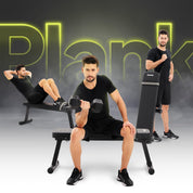 Zipro klappbare Trainingsbank Plank, Flachbank mit Tragegurt und Befestigungsgurt, Belastung 230kg, multifunktionale Hantelbank