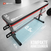 Hop-Sport Hantelbank klappbar verstellbar – Trainingsbank für Zuhause, Fitnessgerät für Krafttraining & Bankdrücken, belastbar bis 200 kg