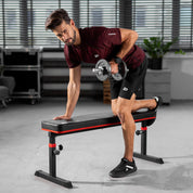 Hop-Sport Hantelbank klappbar verstellbar – Trainingsbank für Zuhause, Fitnessgerät für Krafttraining & Bankdrücken, belastbar bis 200 kg
