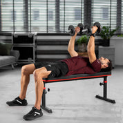 Hop-Sport Hantelbank klappbar verstellbar – Trainingsbank für Zuhause, Fitnessgerät für Krafttraining & Bankdrücken, belastbar bis 200 kg